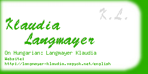 klaudia langmayer business card